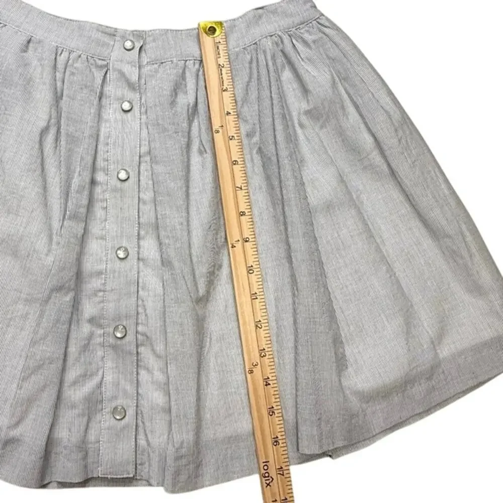 BCBG Generation Striped Button-Front Mini Skirt